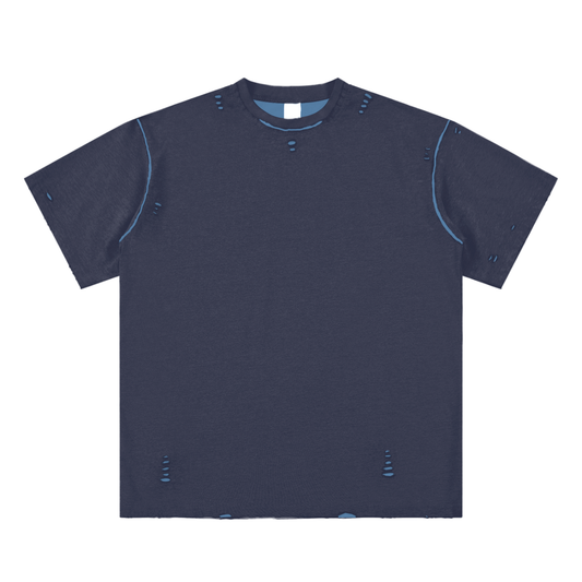 Hand-frayed Reversible T-shirt