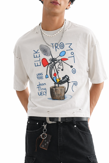 Elektromotor Frayed Boxy Unisex T-shirt