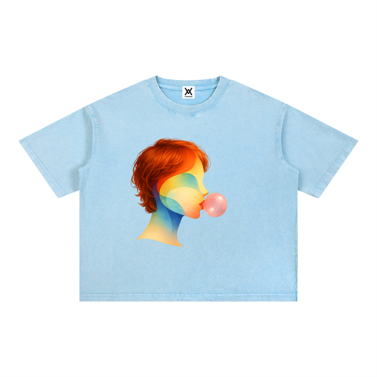Bubble Theory Mineral Wash Boxy Unisex T-shirt
