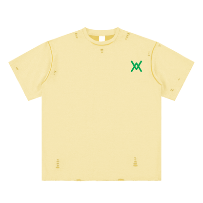 Hand-frayed Reversible T-shirt